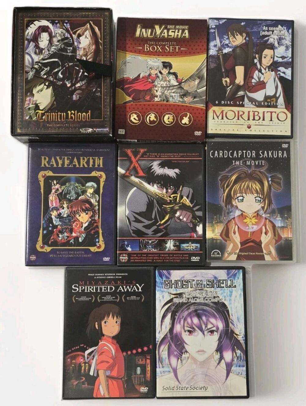 Anime DVD Lot Complete Series Box Sets Trinity Blood InuYasha Ghibli In 23 Disk.